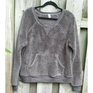 Fila Fleece Pullover Faux Fur Size Large Unisex